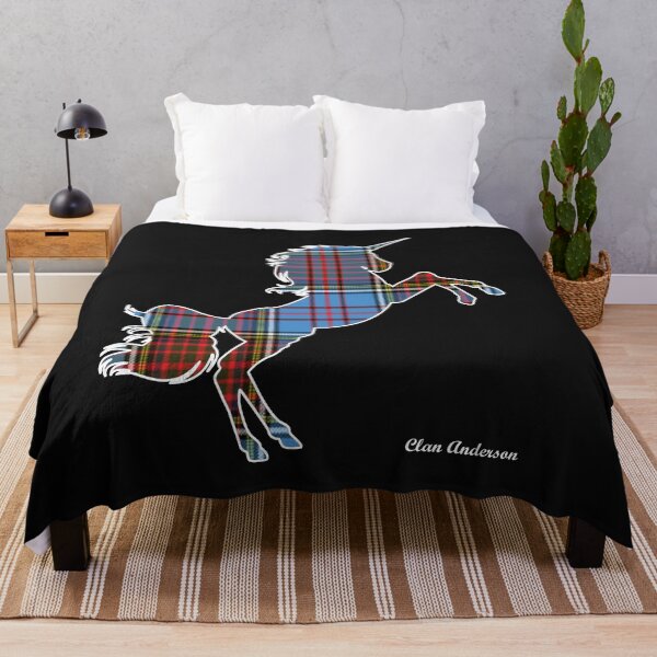 Artikelvorschau, Clan Anderson Nachname Nachname Tartan Einhorn entworfen und verkauft von BagTown Clans.