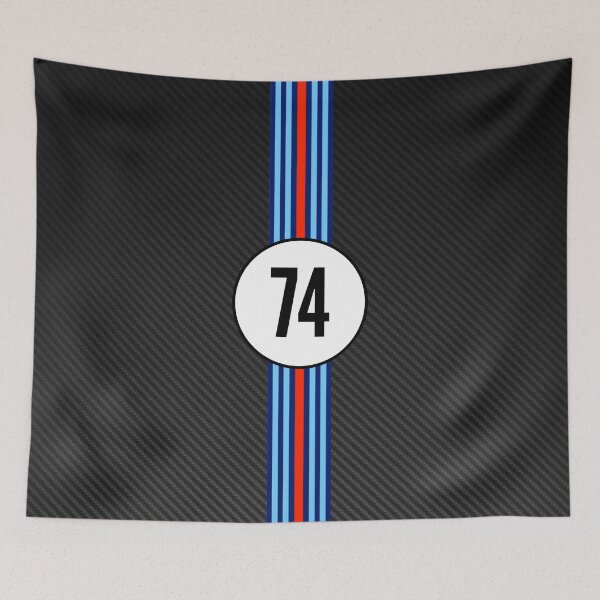 Item preview, Martini Racing Number 74 Carbon Poster – Timeless Racing Livery Art designed and sold by Road To Track.