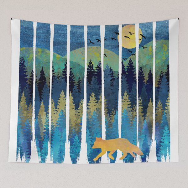 Item preview, Forest Night Mist - Brush Strokes designed and sold by maryedenoa.