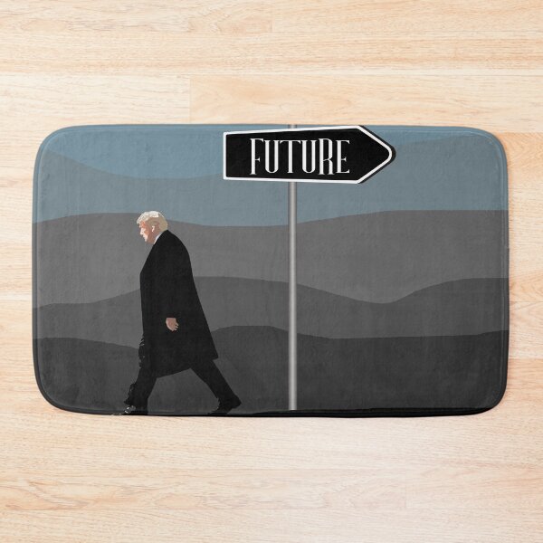 Item preview, Time to go Trump, drawn while walking in the past, the future is open! grey and blue shade behind him designed and sold by Aura-E.