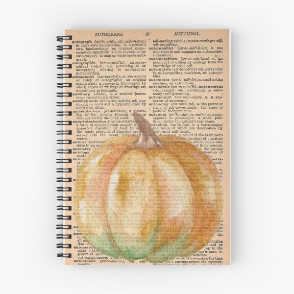 Item preview, Fall Watercolor Pumpkin, Vintage Dictionary Art, Autumn Art Print for Vintage Book Lovers designed and sold by LibellasBA.