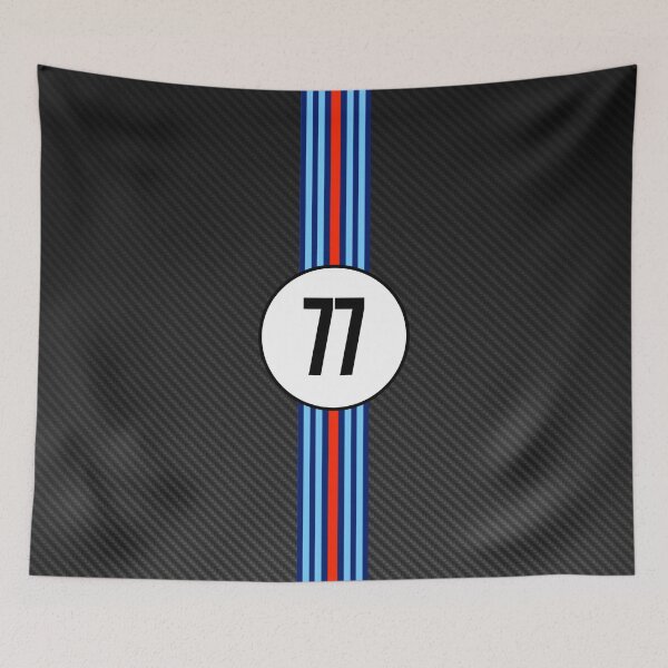 Item preview, Martini Racing Number 77 Carbon Fiber Poster – Retro Racing Livery Art designed and sold by Road To Track.