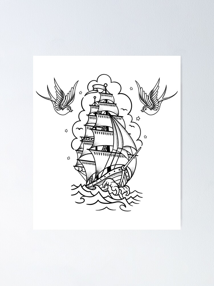 Ship tattoo | Tattoo design i did for my friend Ben. DO NOT … | Flickr