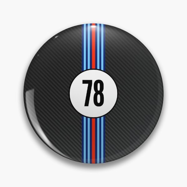 Item preview, Martini Racing Number 78 Carbon Poster – Classic Stripes Livery Art designed and sold by Road To Track.