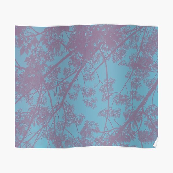 Foliage Duotone Print Poster