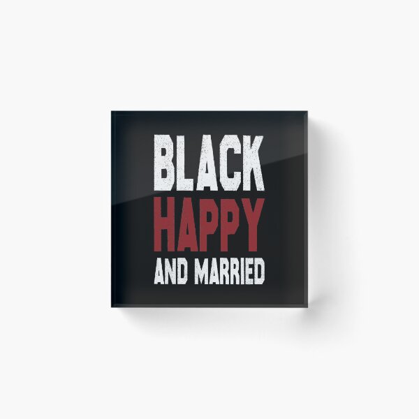Item preview, black happy and married design idea  designed and sold by DESIGNNOUR.