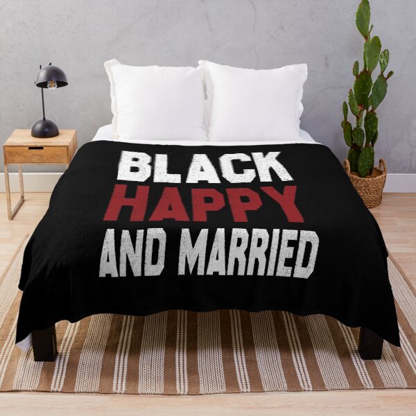 Item preview, black happy and married design idea designed and sold by DESIGNNOUR.