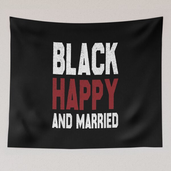 Item preview, black happy and married design idea  designed and sold by DESIGNNOUR.