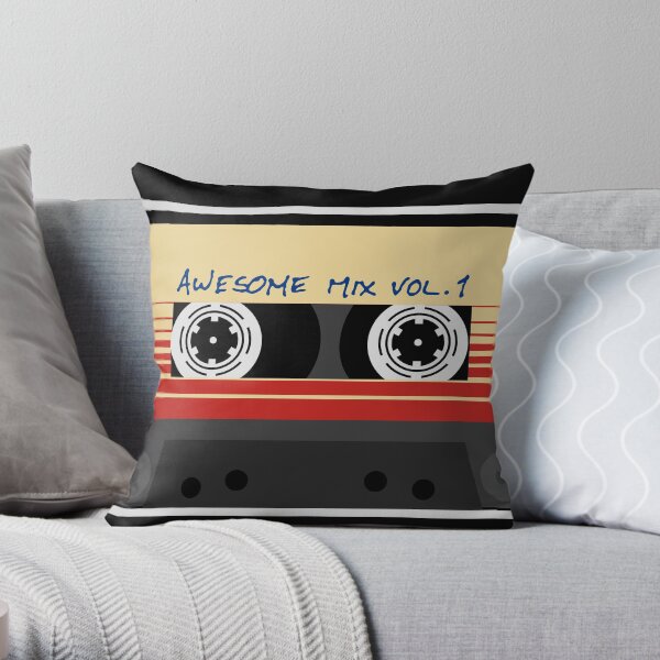 Awesome Mixtape Vol 1, Tape, Music, Retro Throw Pillow