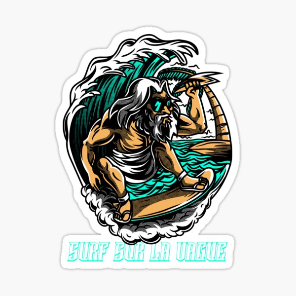 Aperçu de l'œuvre SURF SUR LA VAGUE. créée et vendue par Vinidal.