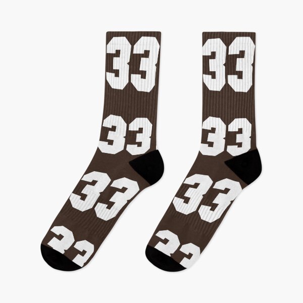 Item preview, 33 Number Cleveland Sports Thirty-Three Brown Jersey designed and sold by HelloFromAja.