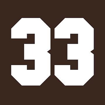 33 Black Jersey Sports Number thirty-three Football 33 Poster for Sale by  elhefe