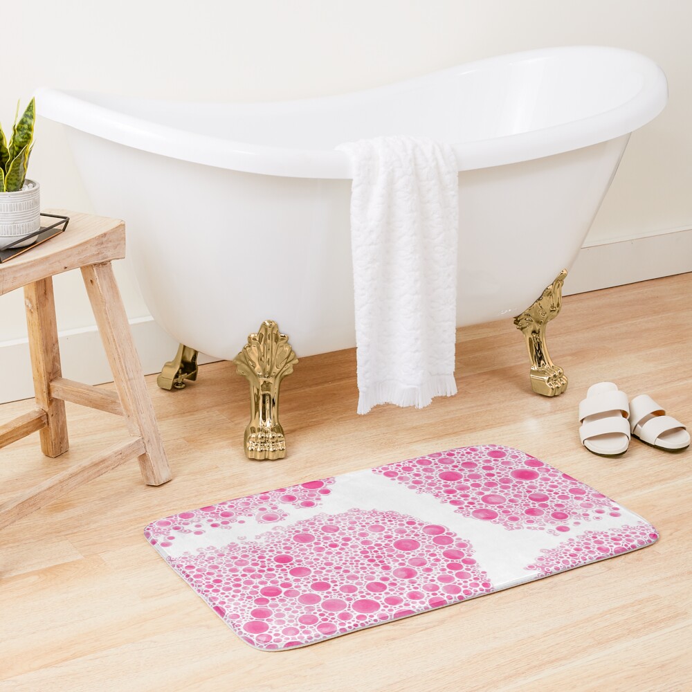 Cluster Bow Bubbles Bath Mat