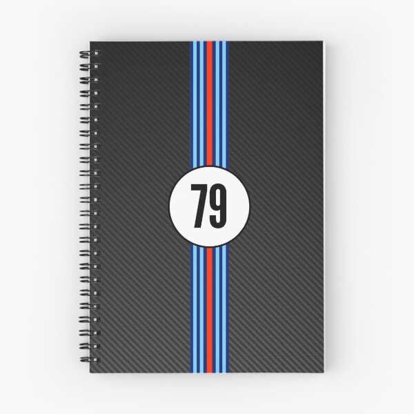 Item preview, Martini Racing Number 79 Carbon Poster – Classic Stripes Livery Art designed and sold by Road To Track.