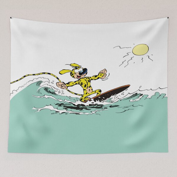 Item preview, Marsupilami surfing designed and sold by Hubashop.