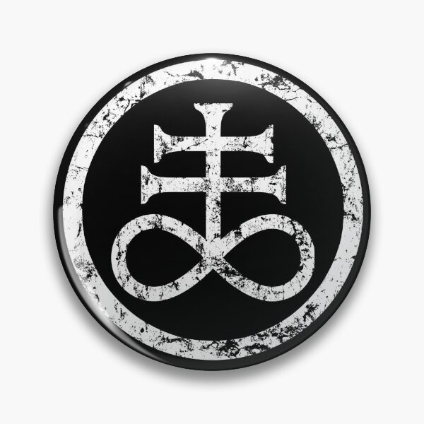 Item preview, Leviathan Cross | White on Black | Satanic Sigil designed and sold by SatanicClothing.