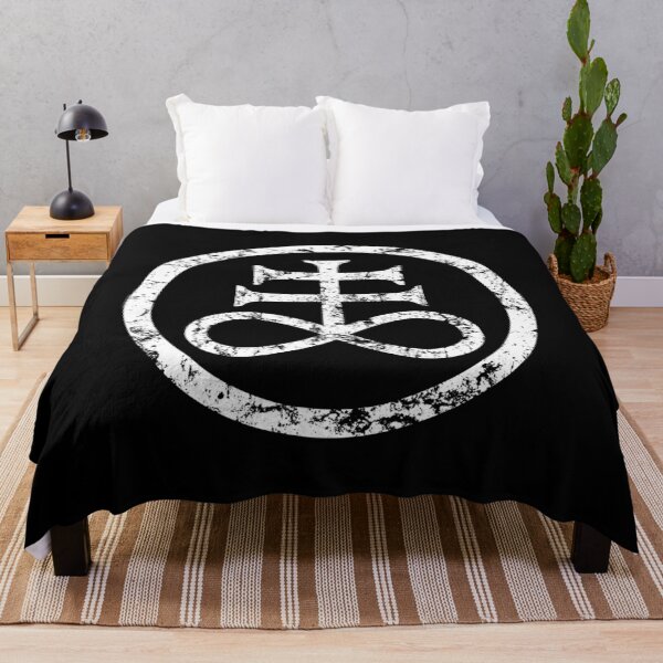 Item preview, Leviathan Cross | White on Black | Satanic Sigil designed and sold by SatanicClothing.