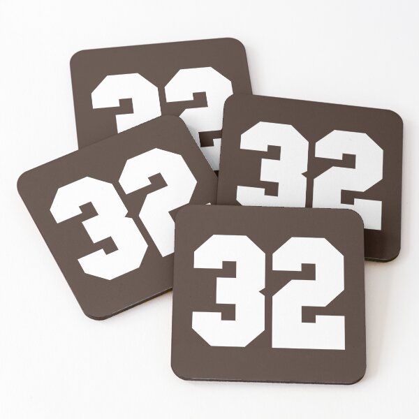 Item preview, 32 Number Cleveland Sports Thirty-Two Brown Jersey designed and sold by HelloFromAja.