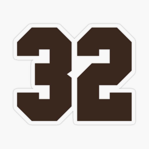 13 Number Cleveland Sports Thirteen Brown Jersey Sticker for Sale by  HelloFromAja