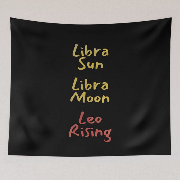 Item preview, Libra Sun Libra Moon Leo Rising Text designed and sold by leomooncreates.
