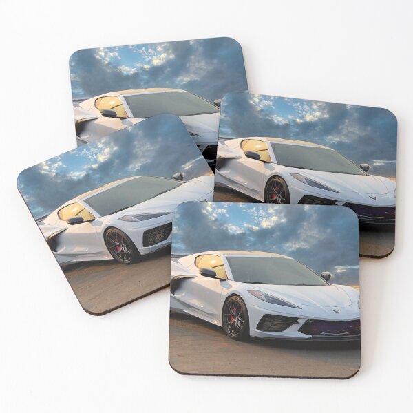 2020 Chevrolet C8 Corvette 'Mid-Engine' Coasters (Set of 4)