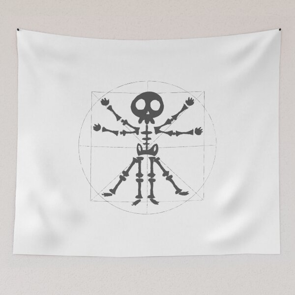 Item preview, vitruvian man dark skeleton designed and sold by manuvila.