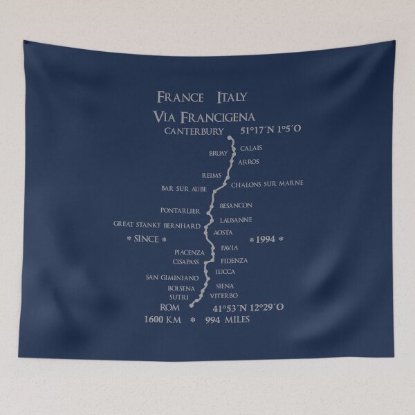 Item preview, Pilgrimage route Franconia Italy France / Via francigena designed and sold by CreaVisArt.