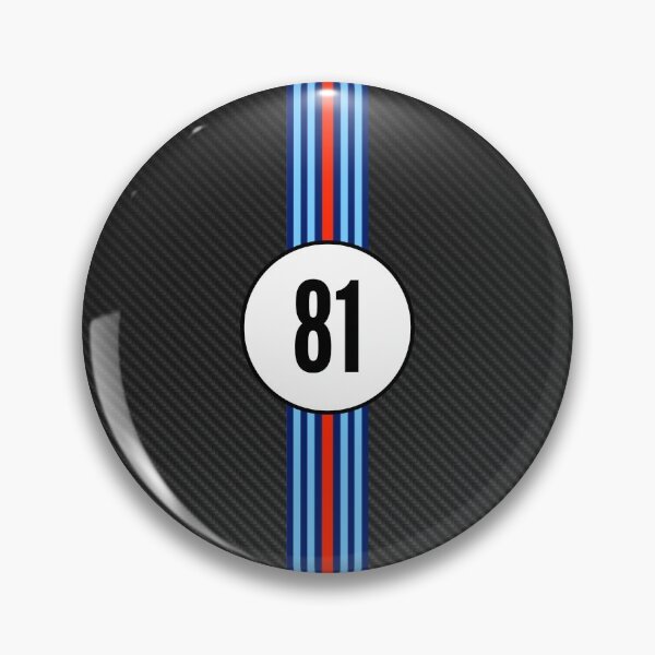 Item preview, Martini Racing Style Number 81 Carbon Poster – Classic Stripes Art designed and sold by Road To Track.