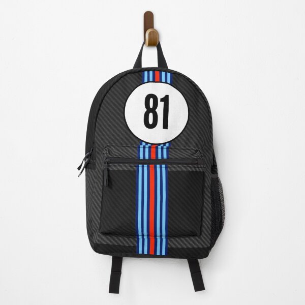 Item preview, Martini Racing Style Number 81 Carbon Poster – Classic Stripes Art designed and sold by Road To Track.