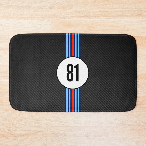 Artikelvorschau, Martini Racing Style Number 81 Carbon Poster – Classic Stripes Art entworfen und verkauft von Road To Track.