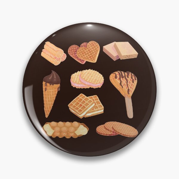 Item preview, Assorted Waffles Pack - Stroopwafel, Egg Waffle, Wafer, Rolled Wafer, Ice Cream Cone, designed and sold by Alicia Chee.