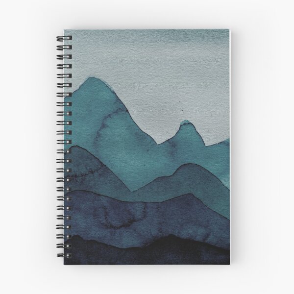 Item preview, Mountains in petrol, blue, turquoise, green, azure, gray, black designed and sold by christianmerz.