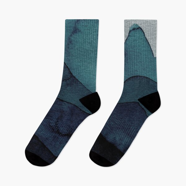 Item preview, Mountains in petrol, blue, turquoise, green, azure, gray, black designed and sold by christianmerz.