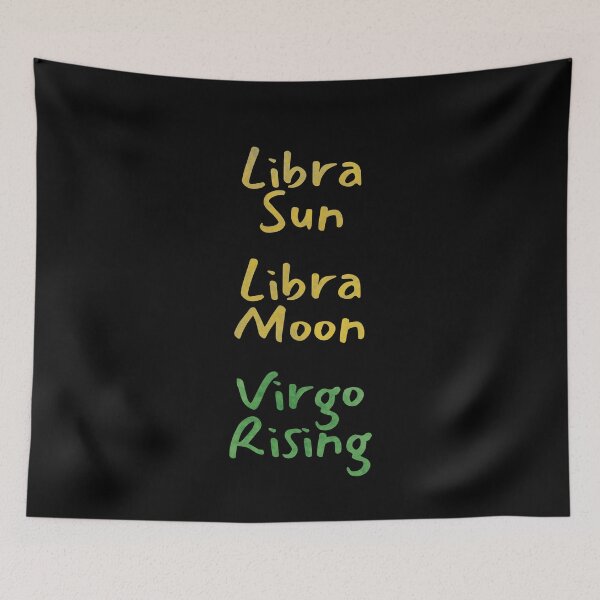 Item preview, Libra Sun Libra Moon Virgo Rising Text designed and sold by leomooncreates.