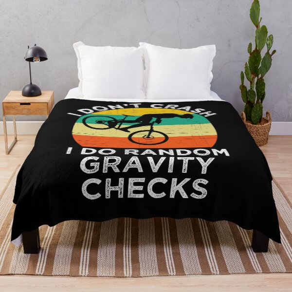 Item preview, I Don't Crash I Do Random Gravity Checks Funny Mountain Biking designed and sold by azmndesigns.