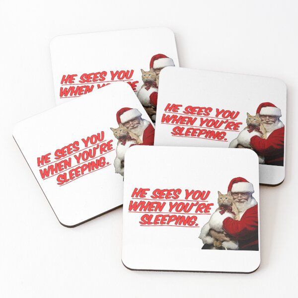 Item preview, Cat Christmas Meme, He sees you when you're sleeping designed and sold by avit1.