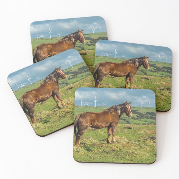 Item preview, The Horse and its Kingdom on a welsh hillside with wind turbines in the background. designed and sold by Cameranick.