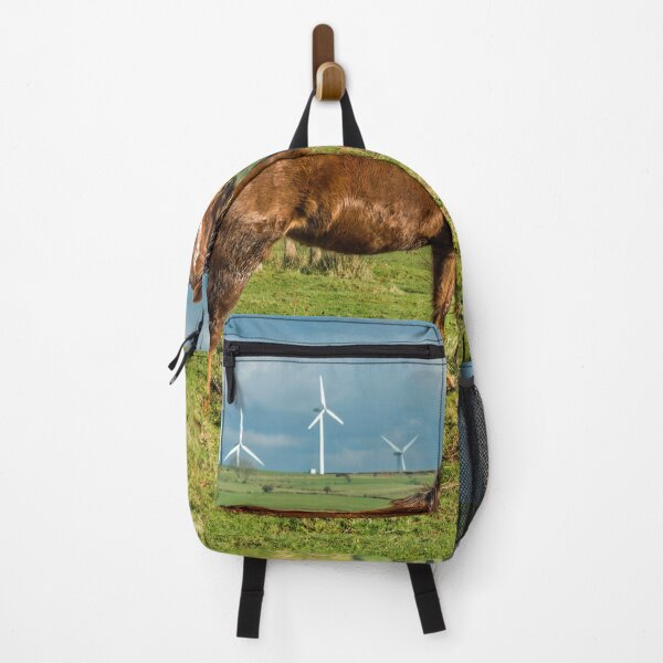 Item preview, The Horse and its Kingdom on a welsh hillside with wind turbines in the background. designed and sold by Cameranick.