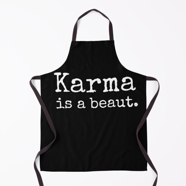 Item preview, Karma is a beaut. Typewritten. Typography. White text. designed and sold by JellyBeenzz.