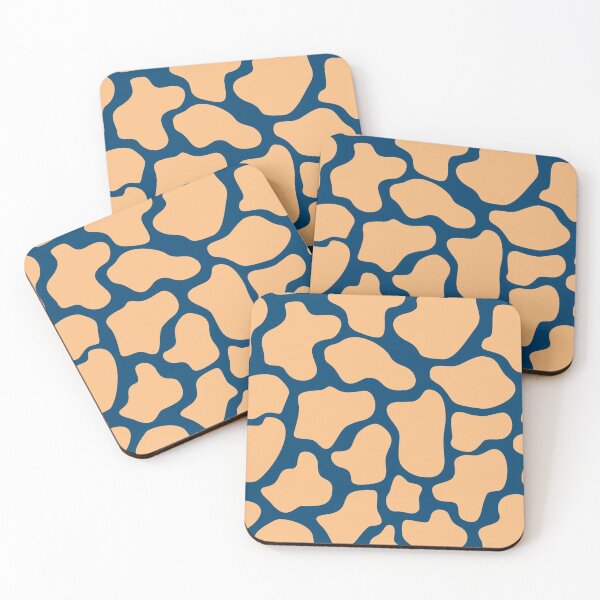 Item preview, Abstract dots, cow spots, dalmatian, spotty pattern, dark blue and orange designed and sold by iclipart.
