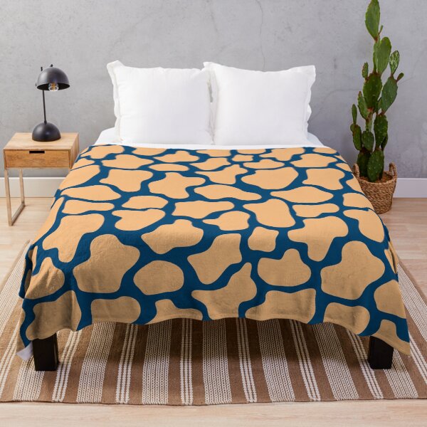 Item preview, Abstract dots, cow spots, dalmatian, spotty pattern, dark blue and orange designed and sold by iclipart.