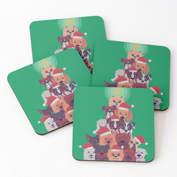 Item preview, Cute Dog Christmas Tree  designed and sold by YELLOWCITY806.