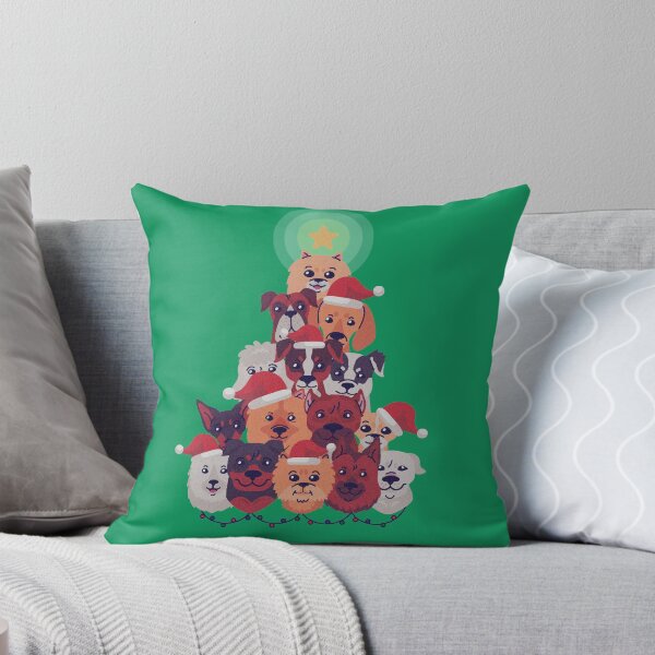 Item preview, Cute Dog Christmas Tree  designed and sold by YELLOWCITY806.