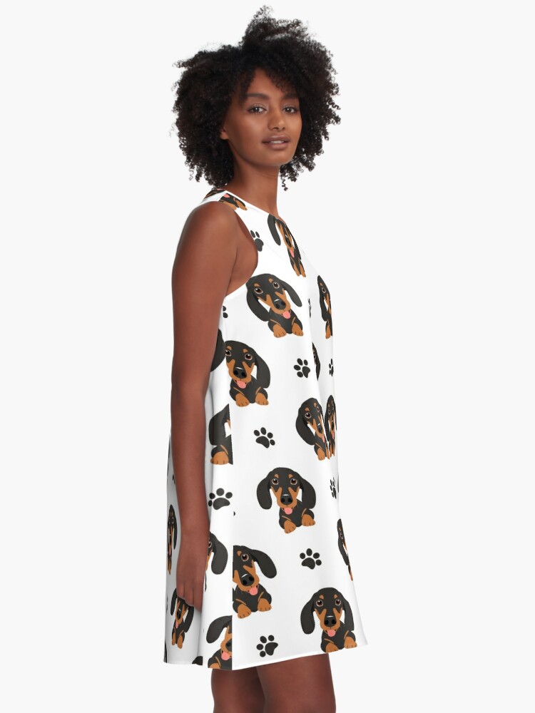 dress with dachshund print