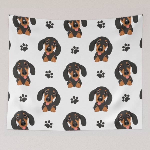 Item preview, Dachshund Sausage Dog and Paw Print designed and sold by Lulupainting.