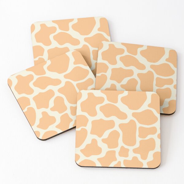 Item preview, Abstract dots, giraffe, cow spots, dalmatian, spotty pattern, cream and orange designed and sold by iclipart.