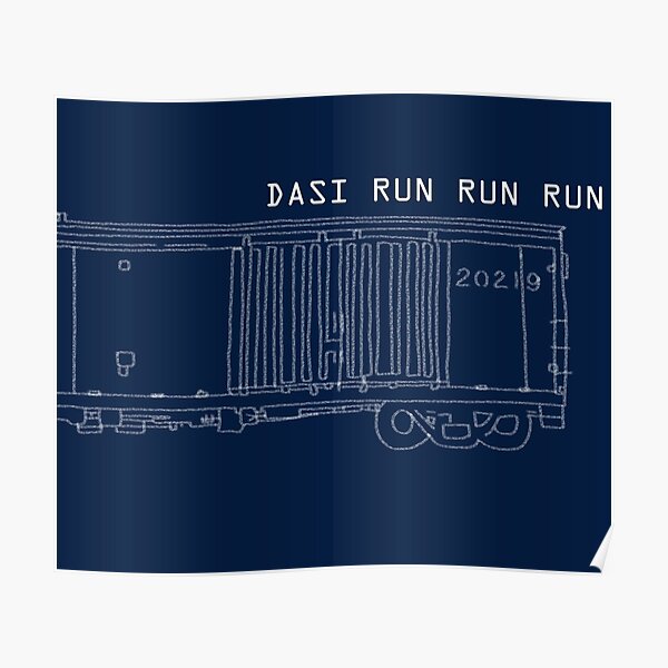 Run- blue trains Poster