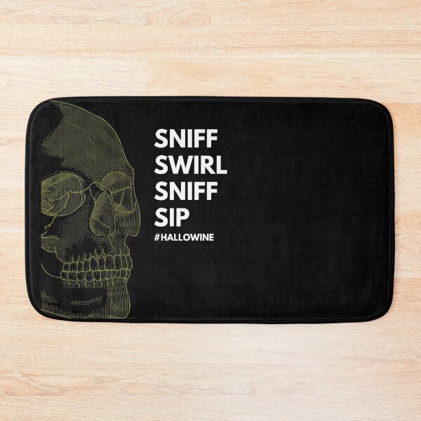 Item preview, Hallowine Halloween skull sniff swirl sniff sip designed and sold by wineandwords.