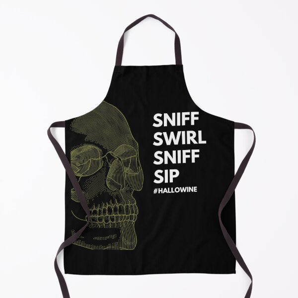 Item preview, Hallowine Halloween skull sniff swirl sniff sip designed and sold by wineandwords.