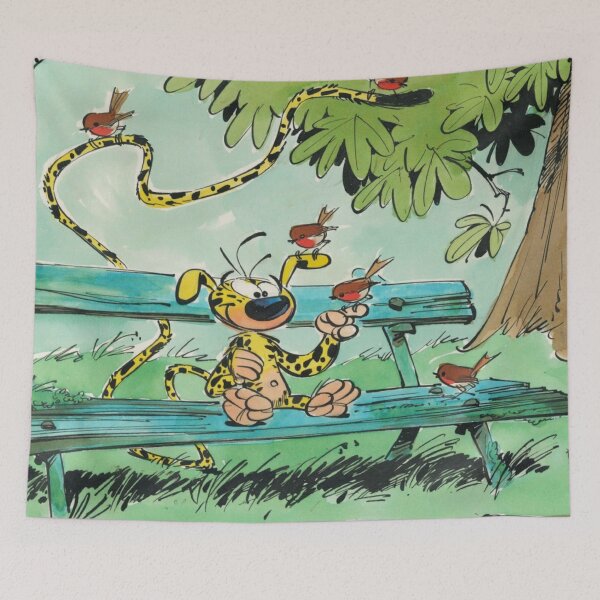 Item preview, Marsupilami feeding birds designed and sold by Hubashop.